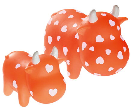 Hračka Squeezy Cow oranžová