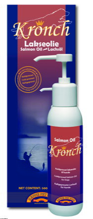 Kronch, 100% čistý lososový olej, lisovaný za studena  balení 250ml,500ml, 1000ml,