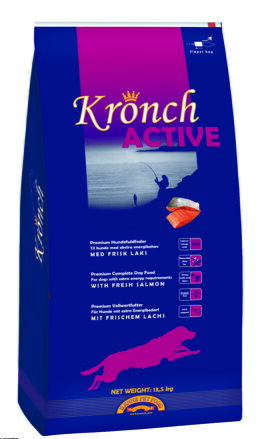 Krmivo pro psy Kronch Active  27kg + lososovy olej 250ml gratis