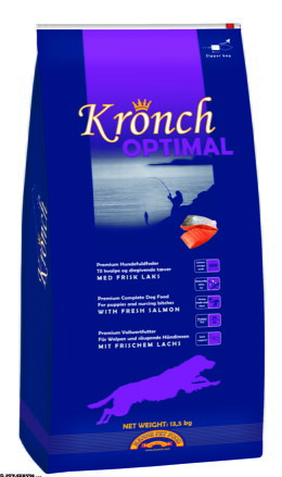 Krmivo pro psy  Kronch optimal puppy 27kg + lososovy olej 250ml gratis