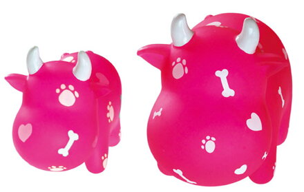 Hračka Squeezy Cow růžová