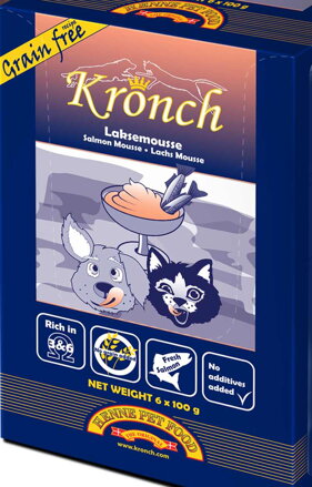 Henne Pet Food Kronch Laksemousse 100g