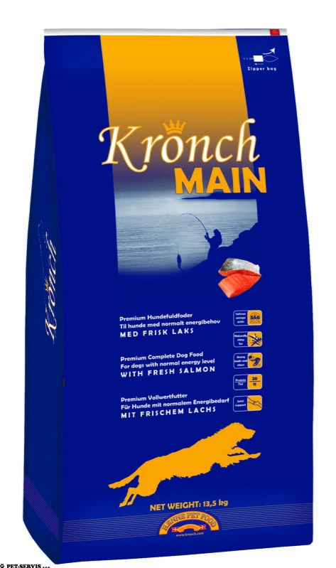 Krmivo pro psy  Kronch Main 13,5Kg - mořský losos" - konec expirace