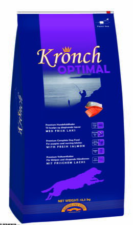 Krmivo pro psy  Kronch optimal puppy 27kg + lososovy olej 250ml gratis