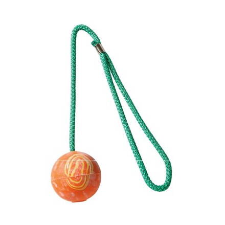 Hračka pro psa míček na šňůrce s poutkem 5,9cm
